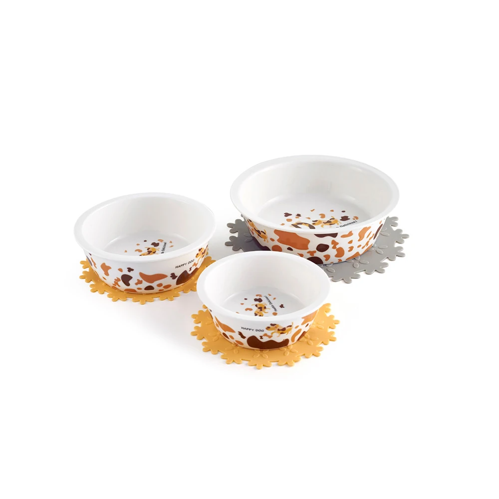 

cat bowl dog Food Bowl dogs feeder small pets Ceramics bowls puppy cats feeding with Anti Slip silica mat dog accessories