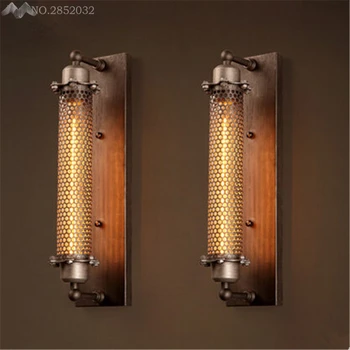 

Vintage Loft Style Edison Wall Lamp Iron Net Wall Sconce For Cafe Indoor Home Lighting Bathroom Light Bedside Lights Luminaire
