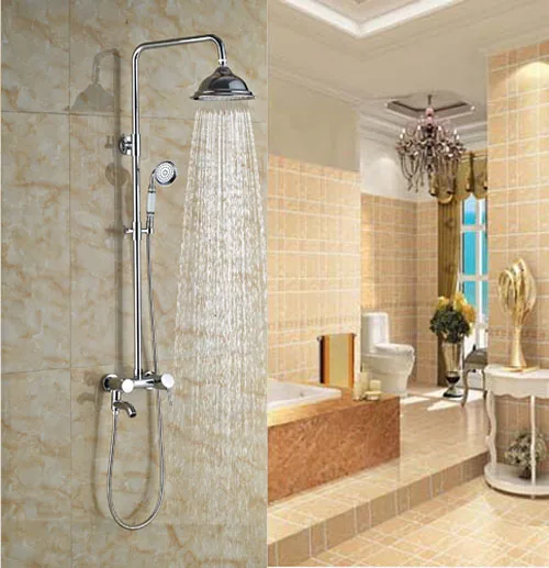 Contemporáneo latón Solide ducha Jet baño montado en la pared grifo de