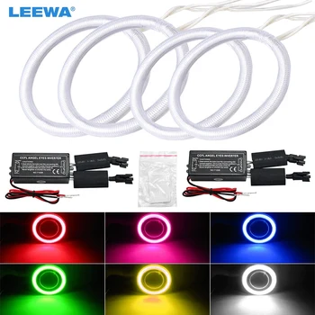 

LEEWA 2X80MM 2X90MM Car CCFL Halo Rings Angel Eyes LED Headlights for Hyundai Sonata (06-07) Car-Styling White DRL #CA1527