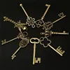 KiWarm Cute 130pcs Antique Vintage old look Bronze Ornate Skeleton Keys Lot Necklace Pendant Fancy Heart Decor DIY Craft Gifts ► Photo 3/6