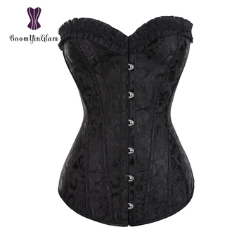

high quality strong fitting waist trainer cosplay costume clothing spiral steel boned corset wholesale price size xs-6xl