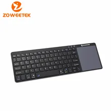 Zoweetek K12BT-1 kablosuz bluetooth klavye multimedya Ultra ince PC için Touchpad ile akıllı Android Google TV kutusu HTPC IPTV