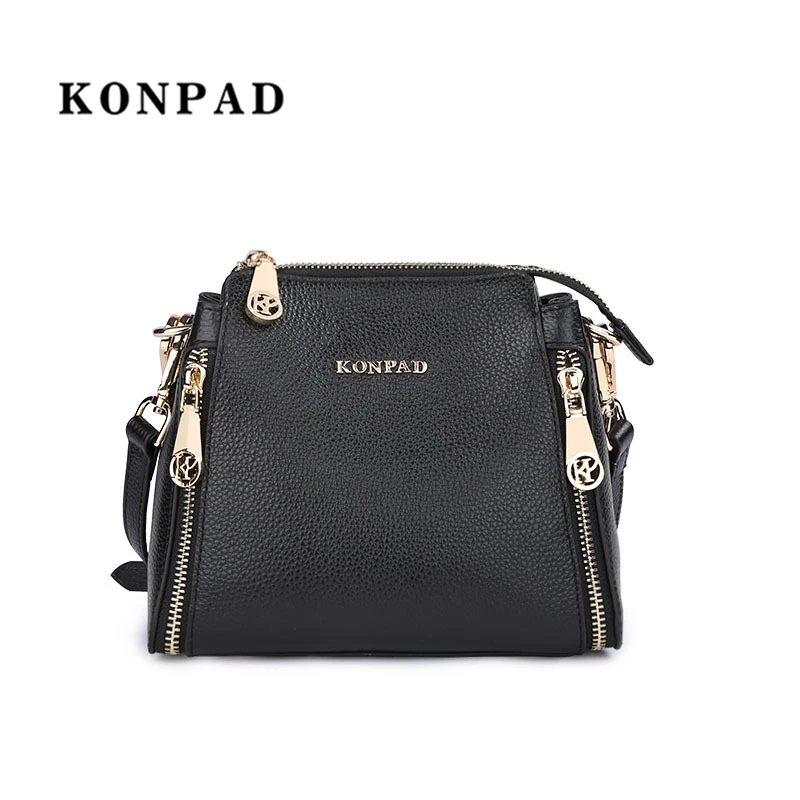 KONPAD Women Bucket bag Shoulder Bags Handbags Soft Real Genuine Leather Ladies Tote Bags crossbody bag free shipping KONPAD Women Bucket bag Shoulder Bags Handbags Soft Real Genuine Leather Ladies Tote Bags crossbody bag free shipping
