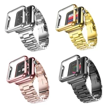 Three Links Bracelet Band for Smart Watch Stainless Steel Metal Link Strap for Apple Watch AWCS3LB-PC