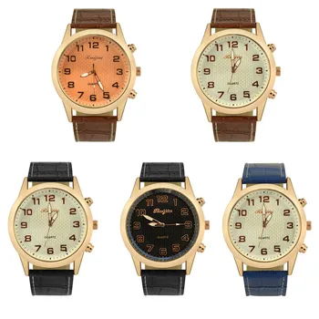 

Fashion Leather Men's Quartz Watch Luxury Casual Watch Clock Men's watch Wrist Party decoration suit Dress Watch gifts male man