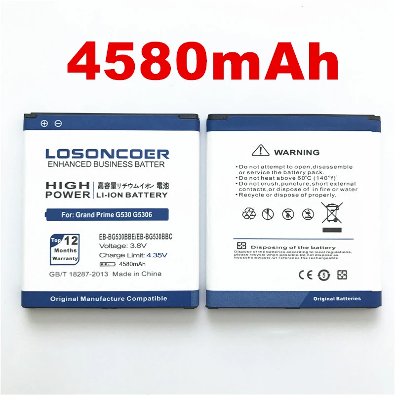 

4580mAh EB-BG530CBE EB-BG531BBE for Samsung Galaxy Grand Prime J3 2016 J320F SM-J320FN G5308W G530 G530H G531 J5 2015 battery