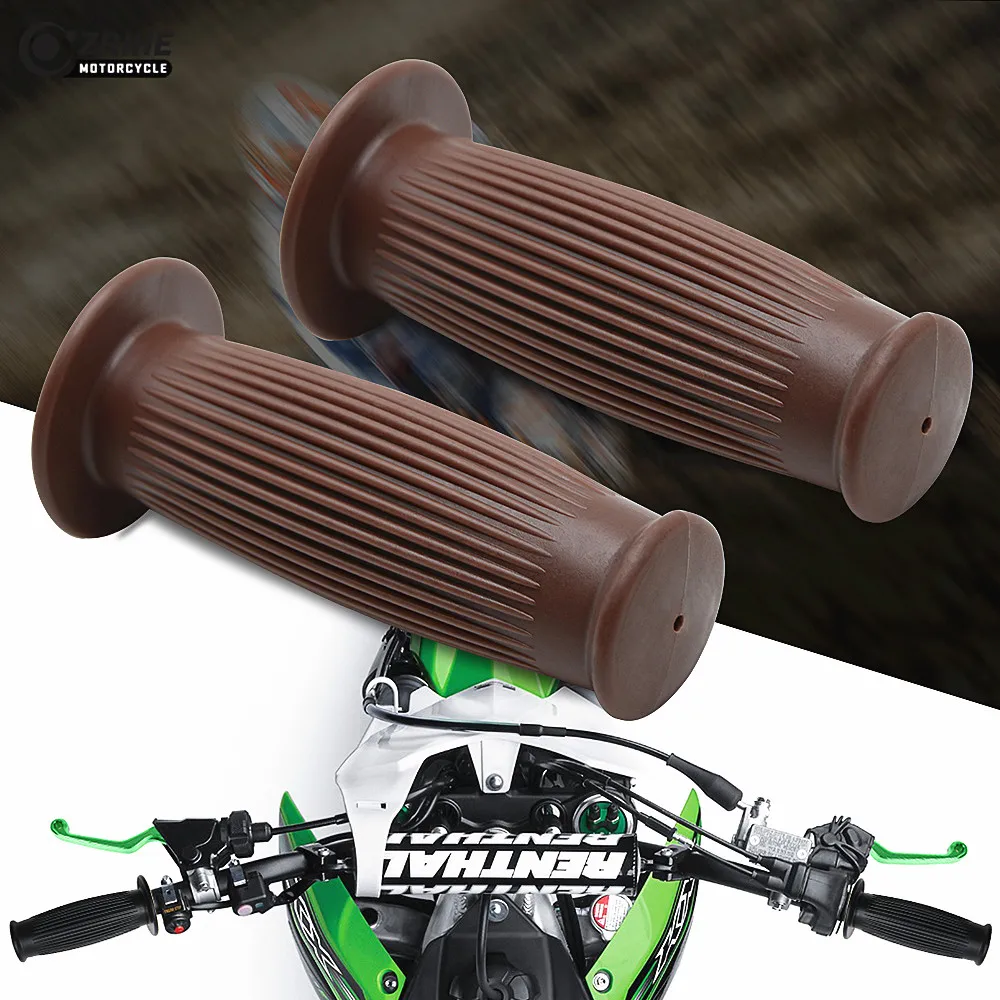 22/24mm Motorcycle Handle Grip Cafe Racer Motor Hand Grips for KAWASAKI Z900 Z900RS W800 W650 BJ250 w400 W175 Harley XL 1200 48