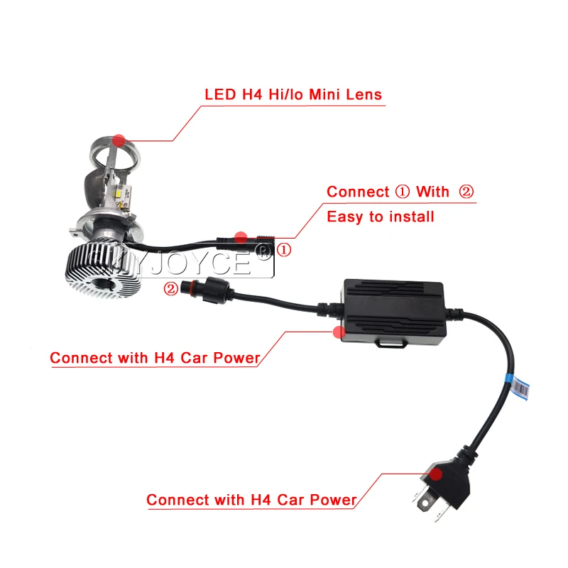 Мини би светодиодный H4 объектив проектора 35 Вт H4 Hi/Lo луч светодиодный фара 5500 к белый авто 70 Вт LHD RHD H4 Биксеноновые линзы проектора