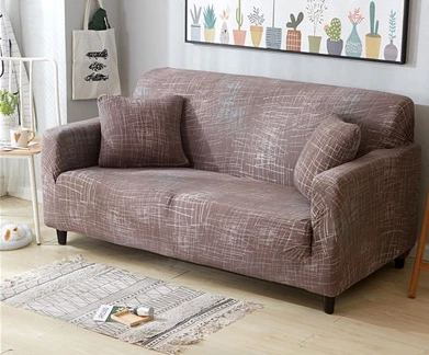 Универсальный чехол для дивана все включено Противоскользящий секционный эластичный Полный Чехол для дивана диванное полотенце Одноместный/Два/три/Четырехместный - Цвет: brown