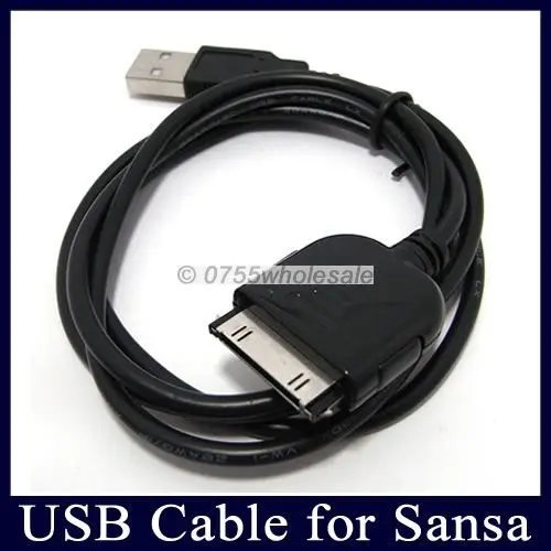 Free Shipping USB Data Cable for Sandisk Sansa Fuze 2GB 4GB 8GB MP3