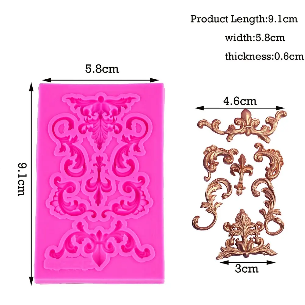 1 шт. цветок кружева границы Вырубные штампы 3D ремесло рельеф помадка Шоколадный силиконовые формы кухня украшения торта инструменты DIY FT-0984