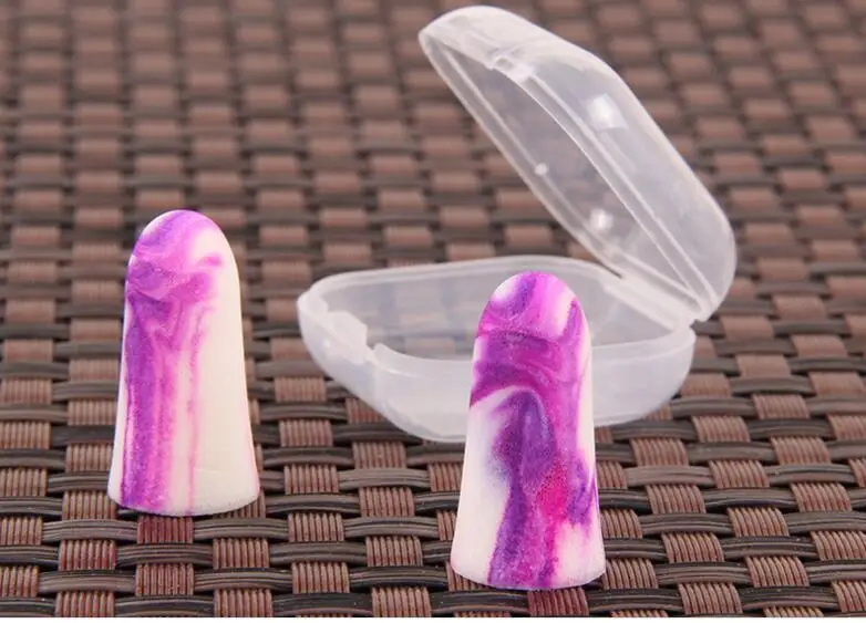 

100pcs/50boxes box packed top quality ears Protector Foam Anti-noise Ear Plugs Sleep Soundproof Earplugs for travel study