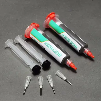

1Set 2x50g Solder Paste Syringe Lead-free Low Temperature SMT 138 Degree Melting Point for Welding Working