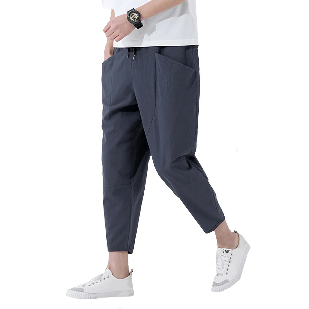 Plus Size M 5XL Men Loose Cotton Casual Harem Pant Male Chinese style ...