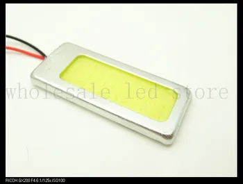 

50X 5W Panel Reading Interior Light Adapter Dome T10 194 W5W Bulb LED Car COB 36 Chip Festoon 12V White with Aluminum Shell