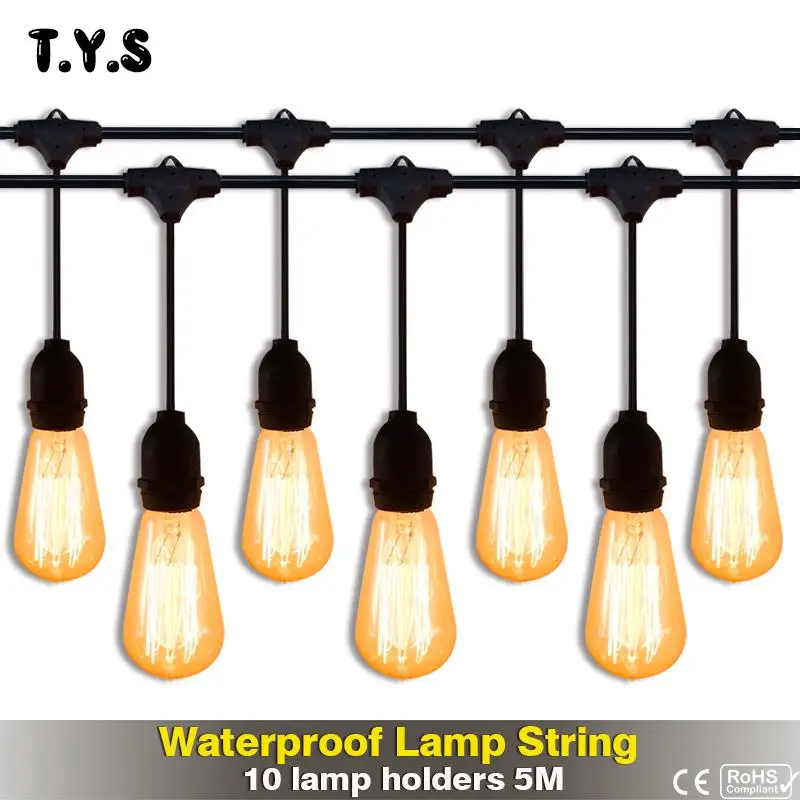 

Garden Led String Light E27 EU Plug Waterproof 220v Outdoor Lighting Garland Outside Christmas Light Chain Wedding Decoration