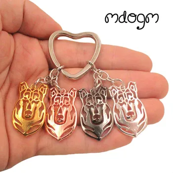 

2020 Smooth Collie Dog Animal Cute Gold Silver Plated Keychain For Bag Car Women Men Girls Boys Love Jewelry K177