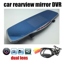 free shipping 4.3″ inch Car Rearview Mirror Vehicle DVR Video Dash Cam Recorder Loop Recording with Rear Camera G-sensor