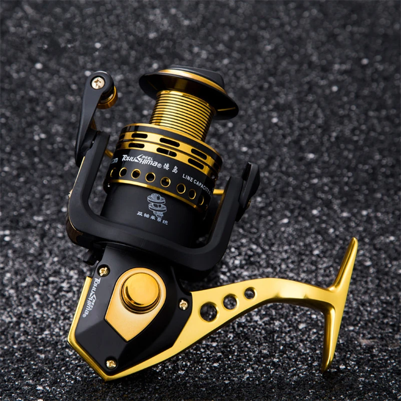 

Upgraded version EF3000-6000 5.5:1 12BB All Metal Spinning Fishing Reel Fly Wheel For Fresh/Salt Water Sea Fishing Spinning Reel