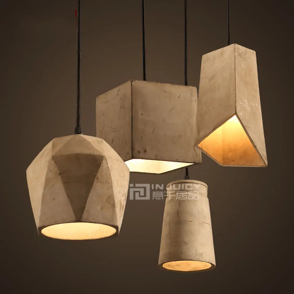 Us 64 6 5 Off Nordic Industrial Vintage Cement Ceiling Light Loft Corridor Concrete Hanging Lamp Cafe Bar Store Hall Bedroom Droplight Decor In