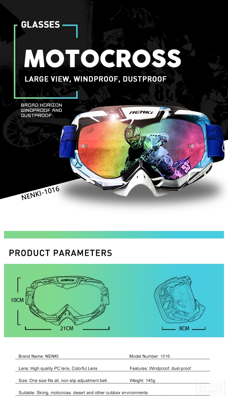 NENKI очки для мотокросса внедорожный Байк ATV DH MX мотоциклетные очки гоночные очки лыжный мотокросс очки сменные линзы