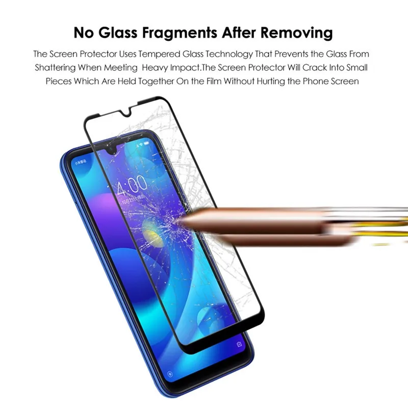 2PCS Tempered Glass for Xiaomi Redmi Note 7 Screen Protector Full Cover Phone Protective Film for For Redmi Note7 Note 7 Galss