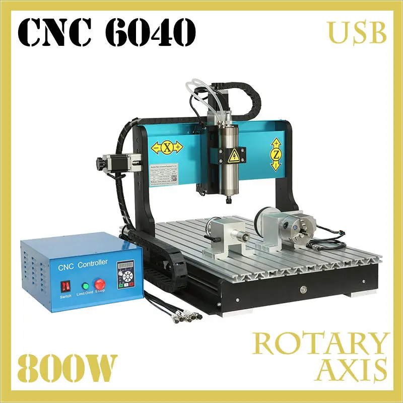 

Factory Direct Sale CNC 6040 4 Axis Rotary Cutting Machine Mini Wood Cnc Router Engraver With Water Tank
