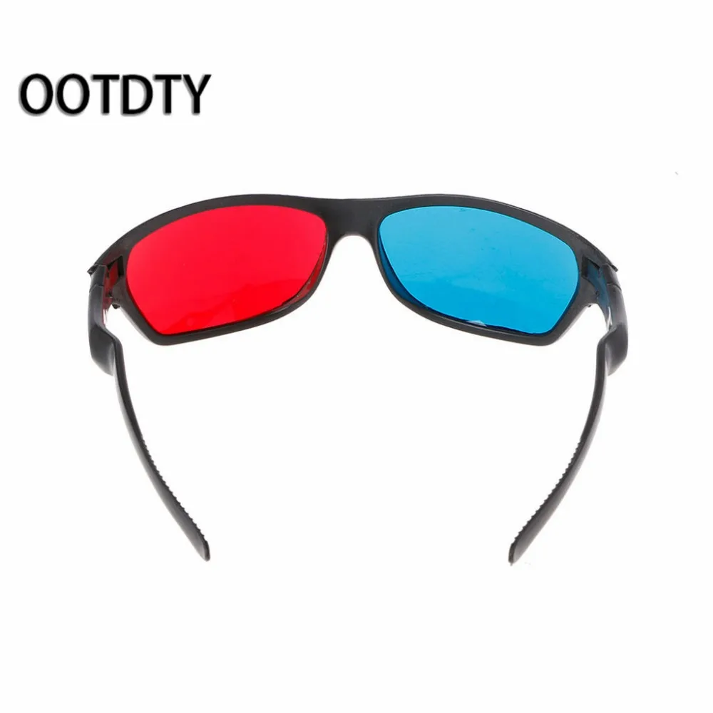 Universal White Frame Red Blue Anaglyph 3D Glasses For Movie Game DVD Video TV