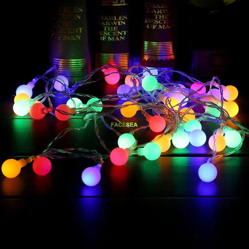 10 m 220 V al aire libre Multicolor LED String Luces de Navidad bola de luz 100 LED Holiday party decoración de la boda Luces LED colorido 10 m 220 V al aire libre Multicolor LED String Luces de Navidad bola de luz 100 LED Holiday party decoración de la boda Luces LED colorido