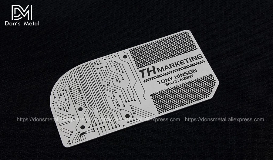 Hollow out  cut out stainless steel business card metal card design metal business card custom 