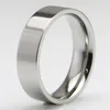 100pcs Quality High polished Comfort fit 6mm Band Classic Stainless Steel 316L Rings Wholesale Men Women Fashion Jewelry Lots 2