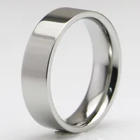 100pcs Quality High polished Comfort fit 6mm Band Classic Stainless Steel 316L Rings Wholesale Men Women Fashion Jewelry Lots 2