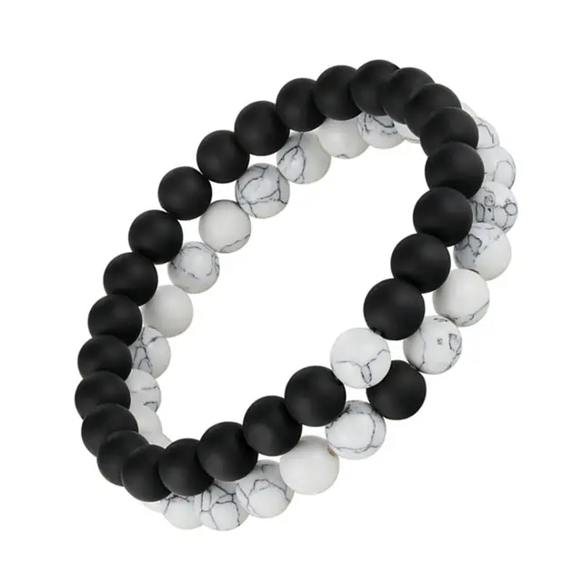 Hot Distance Bracelet White Black Yin Yang Beads For Hot Distance Bracelet White Black Yin Yang Beads For Women Men S Valentine