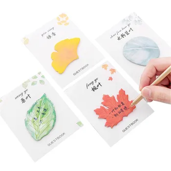 

Cute Sticky Notes Paper Leaves Stickers Note Sticker Paper Memo Pad Stationery for school/office Supplies A30