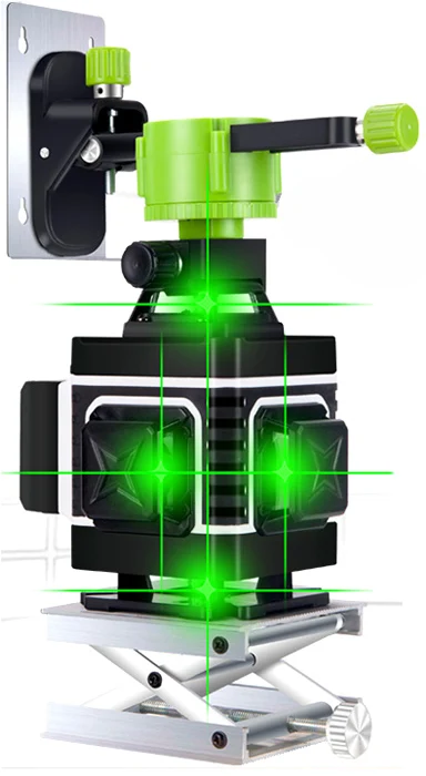 3D Laser Level Self-Leveling 360 Horizontal And Vertical Cross Green 16 Lines 3D Rotary Level Laser Horizontal Vertical