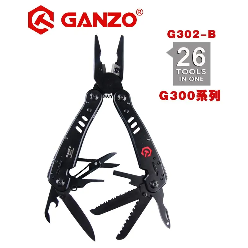 Ganzo G302 серии G302-B нескольких Клещи 26 инструменты в одном ручной инструмент набор отверток комплект Портативный складной Ножи нержавеющей клещи