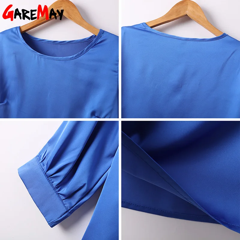 Garemay Feminine Satin Blouse Work Wear Plus Size Silk Blouse Women Summer Top Femme Office Shirt Women Blouse For Woman Garemay Feminine Satin Blouse Work Wear Plus Size Silk Blouse Women Summer Top Femme Office Shirt Women Blouse For Woman