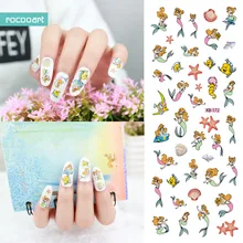 Rocooart KB172 pegatinas de Arte de uñas Consejos decoración uñas envolturas belleza maquillaje Harajuku elemento pez mujeres transferencia de agua pegatina(China)