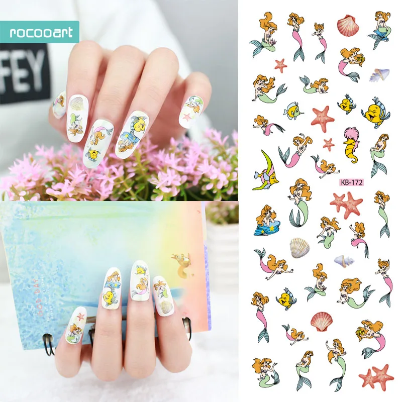 

Rocooart KB172 Nail Art Stickers Tips Decoration Nails Wraps Beauty Makeup Harajuku Element fish Women Water Transfer Sticker