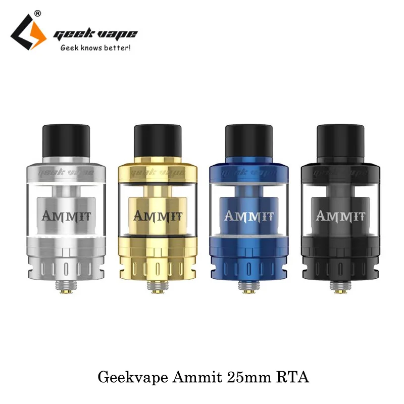 

100% Original Geekvape Ammit 25 RTA 25mm Diamater up to 70w elektronik sigara Best Flavor Fit SMOK Alien Box Mod Vape big vapor