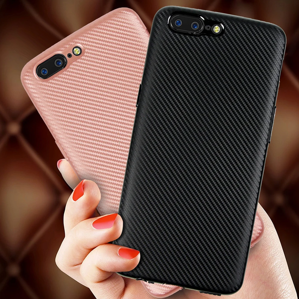 For OnePlus 3 3T 5 Case Slim Carbon Fiber Texture Flexible Soft TPU Cover One Plus Silicone Rubble Phone Protective Shell Bag |