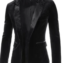 Мужские бархатный блейзер новые модные Slim Fit пиджак Большие размеры 5XL 6XL 4 вида цветов одной кнопки Весна пальто осенне-зимняя верхняя одежда