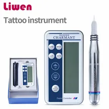 Новейшая профессиональная цифровая подводка для глаз, бровей, губ Перманентный макияж машинка для тату наборы светодиодный экран блок питания