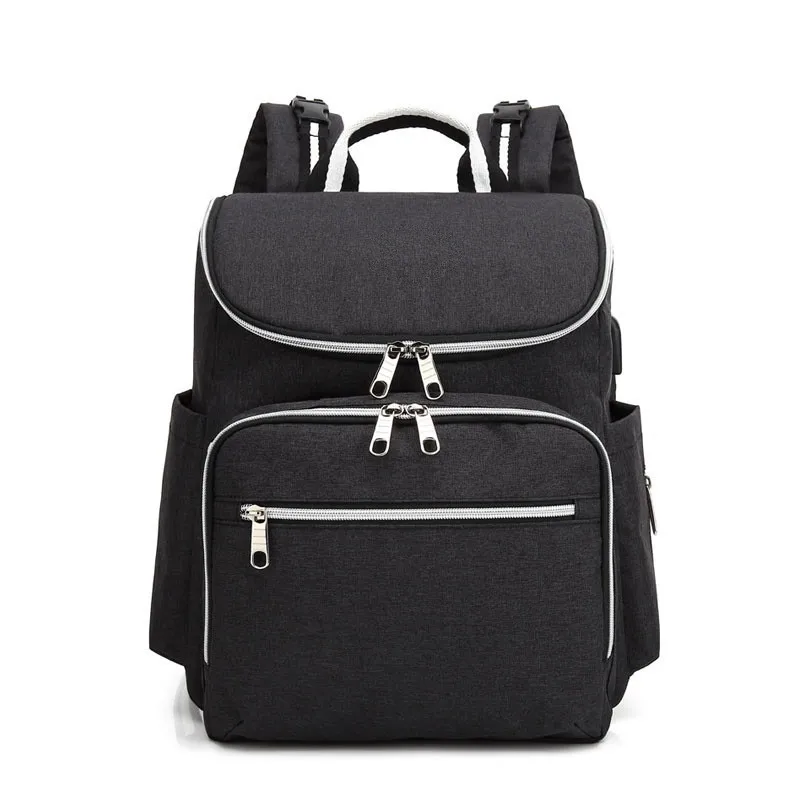 USB Interface MOM Handbags European and American Style High-Capacity Mummy Bag Multi-functional Diaper Bags Stroller Backpack22