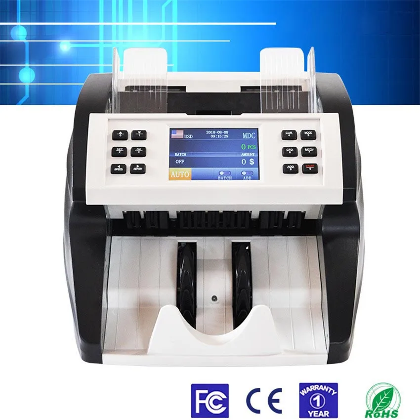 Automatic Money Cash Currency Counting Machine UV/MG Counterfeit Detect USA SHIP 