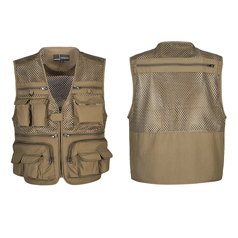 Fast Dry Fishing Vest Breathable Outdoor Multi Pocket Jacket Multi