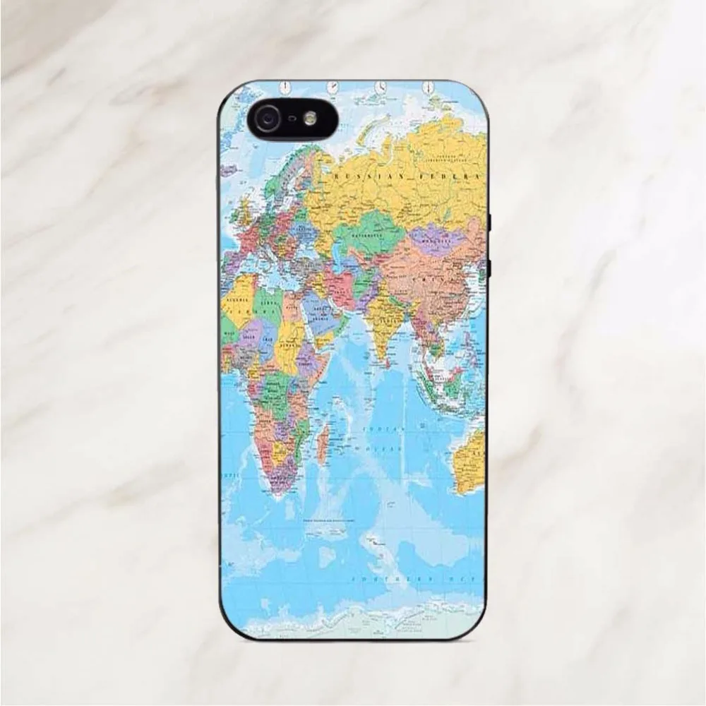 World Map Australia Centre PC Case Used For Iphone 5.5S