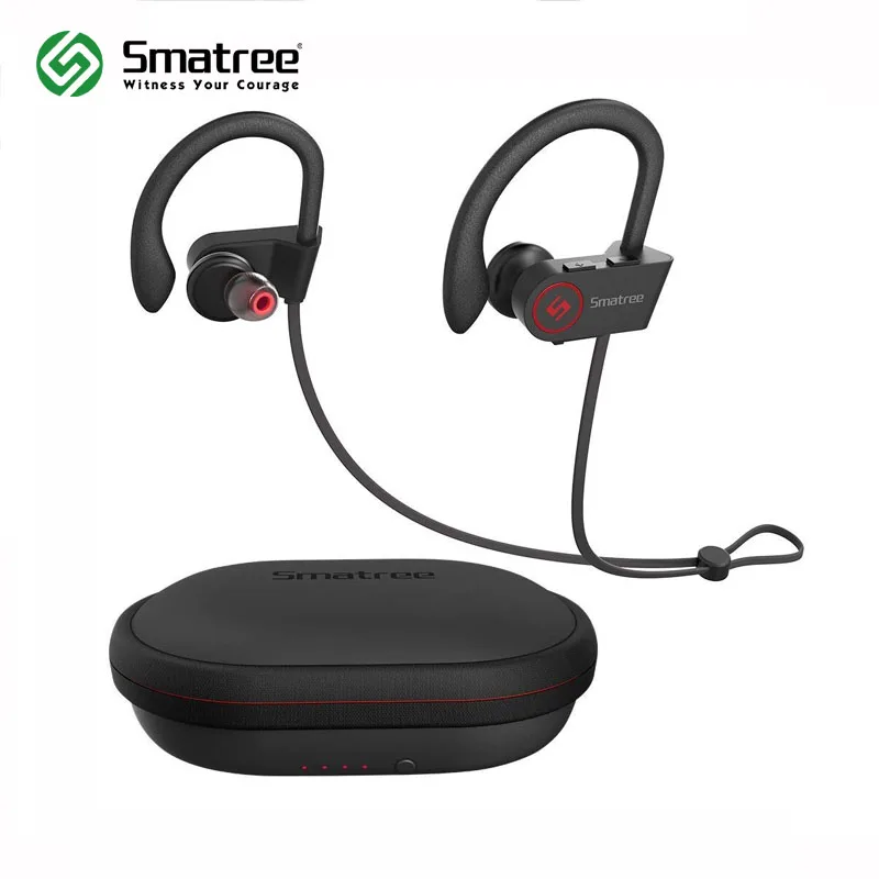 

Smatree Bluetooth Earphones Wireless Sports Earphones Waterproof IPX7 HD Stereo Earbuds with Wireless earphone Charging case