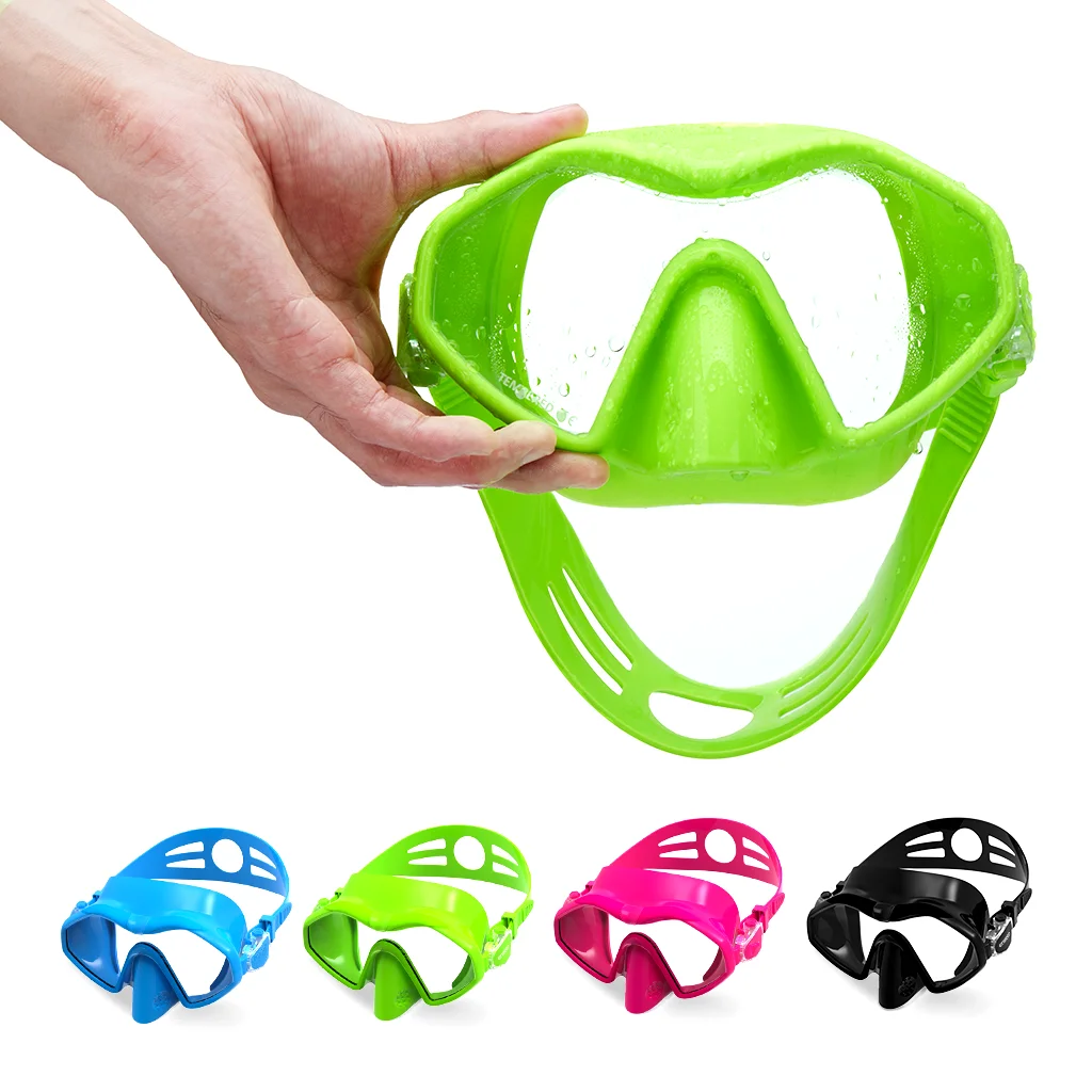 Профессиональная маска Skuba для дайвинга, жидкие силиконовые очки для плавания, оборудование для водных видов спорта с антизапотевающим цельным объективом